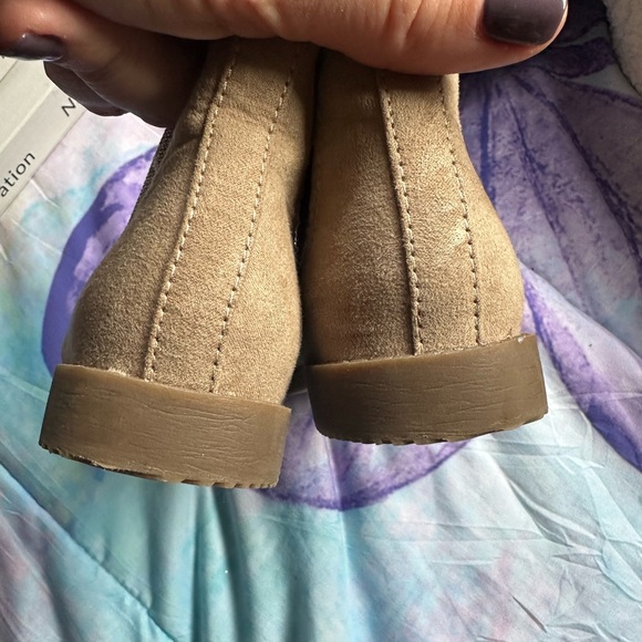 H&M Toddler Girls Taupe Glitter Booties Size 8.5 - Picture 5 of 7